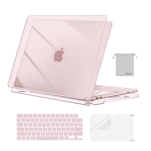 MOSISO Compatible with MacBook Neo Case 13 inch 2026 A3404 A18 Pro Chip | 4 in 1 Kit Precision Fit Crack & Scratch Resistant Protective Hard Shell Case Cover, Crystal Blush - color: Crystal Blush