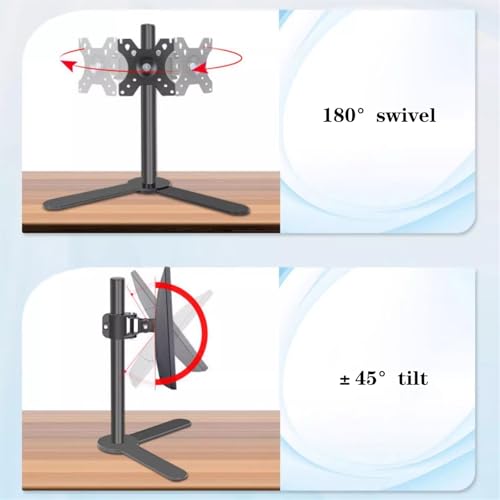 Monitor Stand Single Monitor Desk Stand, Freestanding Steel Monitor Mount with Height Adjustable, Swivel, Tilt, Rotation, Fits 17"-32'' Monitors, Holds up to 17.6lbs Monitor Stand Desk arm