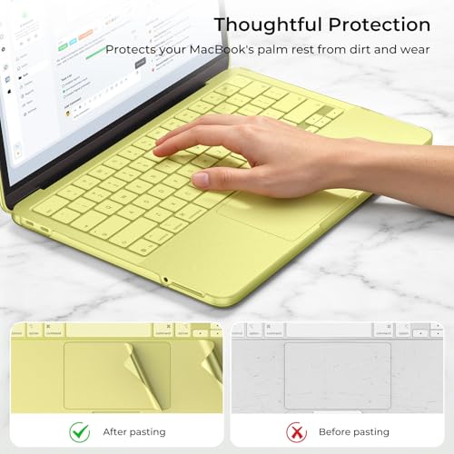 EooCoo for MacBook Neo Case 2026, Scratch & Dings Resistant, 3 in 1 Kit | Shows off Mac Neo's Citrus Color, Resist Fingerprints, Easy to Install, Durable, Back to Schoo Gift - color: Citrus Clear