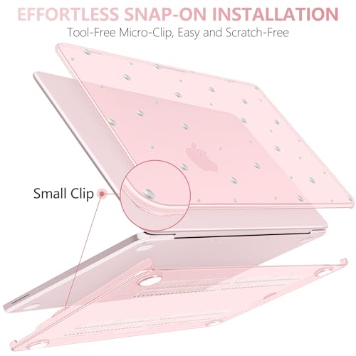 for MacBook Neo 13 Inch Case 2026 Release Model A3404, Fresh Aesthetic 1.2 mm Ultra Slim Hard Shell Cover, 6-in-1 Laptop Accessories Bundle for Women Girls, Silver Pearl - color: Silver Pearl
