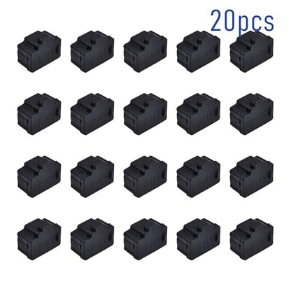 20 PCS RJ45 Port Anti-dust Plugs, Silicone Covers Caps Stoppers, Port Protector for TV,Computer, Other Devices, 0.47 x 0.33 (LxW) - size: RJ45/Black/20 PCS