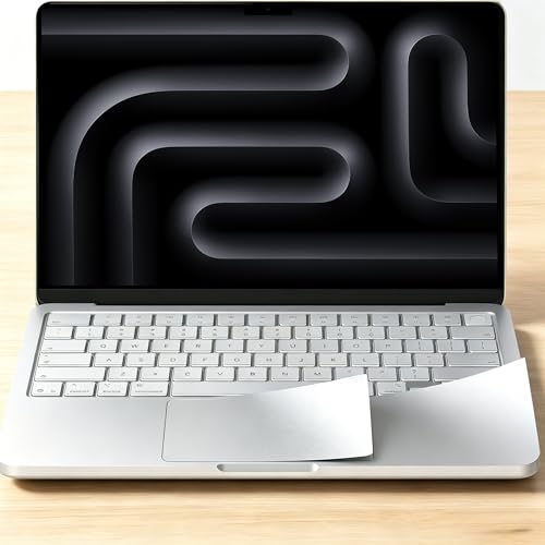 Palm Rest Skin for MacBook Pro 14 inch (M5 M4 M3 M2 M1 Pro/Max Chip, 2026-2021) with TrackPad Cover Film, MacBook Pro 14 Protective Cover Skin Palm Sticker (Silver)