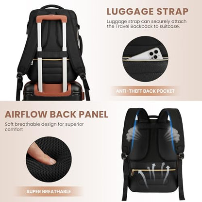 YAMTION Luggage Sets 6 Piece,Hardside 20In Suitcase with Spinner Wheels,TSA Lock,Carry On Suitcase Travel Essentials for Personal Items,Black Beige - color: Black Beige