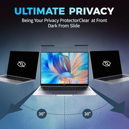 Magnetic 14 Inch Laptop Privacy Screen 16:9 Aspect Ratio, Removable Anti-Blue/Glare Protector Film - size: Magnetic 14 inch （16：9）