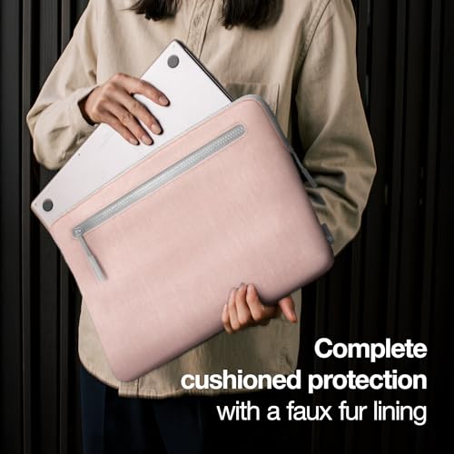 Incase Compact Laptop Sleeve with Woolenex - 14" MacBook/Laptop and iPad/Tablet Sleeve, Computer Case and Cover, Lightweight, Weather Resistant, with Slip Pocket for Accessories - Blush Pink - color: Blush Pink