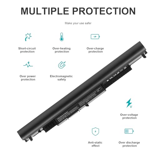 807956-001 Laptop Battery for HP Spare 807957-001 807612-421 807611-421 807611-131 HS04 HS03 HSTNN-LB6U 15-AY039WM 15-AY041WM 15-AY009DX 15-AY052NR TPN-I119 TPN-I120 TPN-I124 240 245 246 250 256 G4/G5 - size: 10.79*0.9*0.82inch