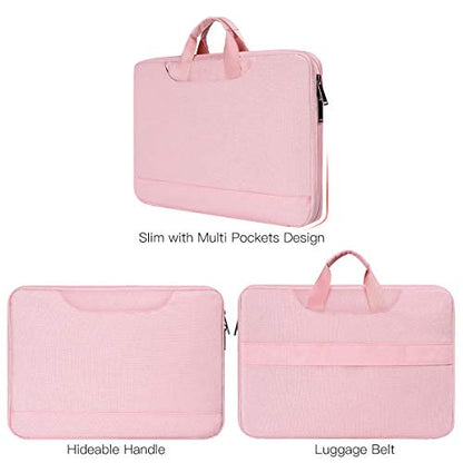 11.6-12.9 Inch Laptop Bag Sleeve Women Ladies TSA Briefcase for Macbook Neo 13 A18 Pro A3404, 13" iPad Pro M5 M4, iPad Air 13 M4 M3 2026 2025, iPad 12.9", Acer Lenovo Dell Chromebook 11.6" Case, Pink - color: Pink, size: 11.6-12.9 Inch