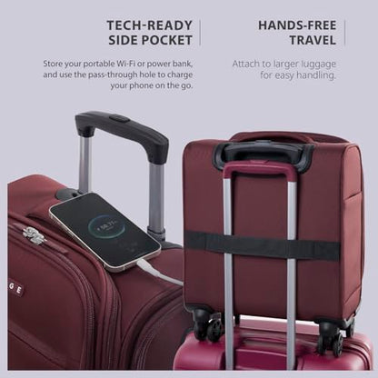 Verage Underseat Carry On Luggage with Wheels, 14.5-Inch Spinner Small Suitcase, Softside Lightweight Travel Bag for Men and Women, Airplane Carry On Bag, Burgundy Red - color: Truffle Red, size: Basic Underseat