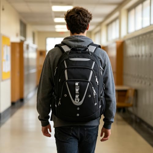 Extra Large Laptop Backpack, 17 inch Computer Backpack for Men Travel Work | TSA Flight Approved Travel Backpack for Men, RFID Business Computer Bag, Heavy Duty Water Resistant College Bookbag for Work