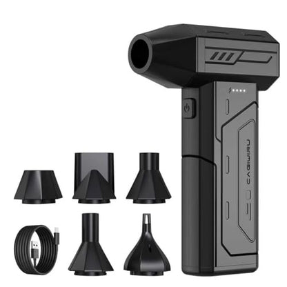 Compressed Air Duster,130000RPM Super Power Cordless Air Duster,Rechargeable Brushless Blower,3 Gear Adjustable Mini Blower with LED Light,Dust Remover for Computer/House/Outdoor/Car