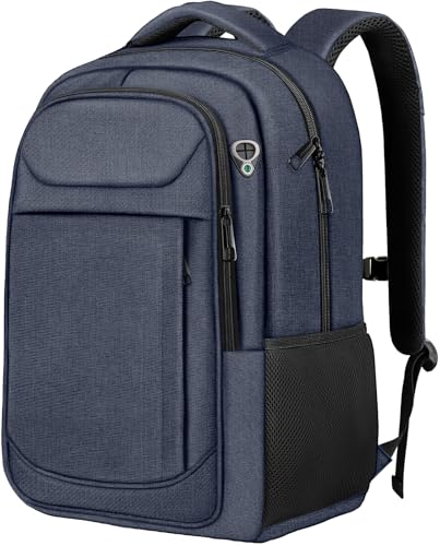 18.4" Large Laptop Backpack, Travel Backpack for Men Women, Blue | Airline Approved, 45L Extra-Large Storage, Water-Resistant, Anti-Theft Pocket, Luggage Strap for Travel College Business - color: Blue, size: 18.4 Inch(45L)