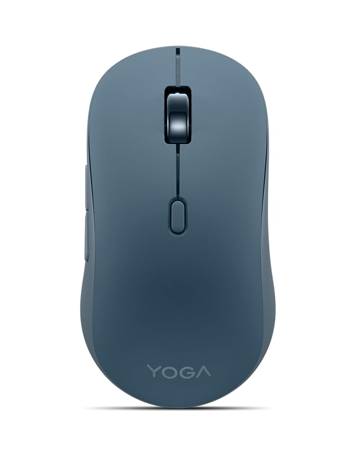Lenovo Yoga Bluetooth Silent Mouse, 3 Level DPI Adjustment, 36 Month Battery Life, Bluetooth 5.3, 3 Device Paring, Whisper Quiet, Programmable Buttons, Smooth Finish, Tidal Teal - color: Tidal Teal