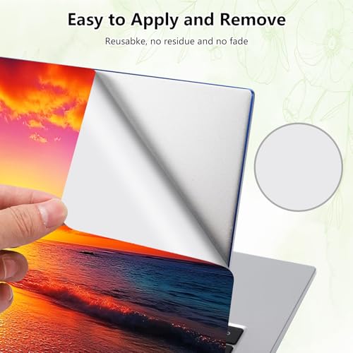 Laptop Skin Sticker Decal, Universal Reusable Vinyl Laptop Cover for 12" 13" 13.3" 14" 15" 15.4" 15.6" Notebook PC, Waterproof Scratch-Resistant with 2 Wrist Pads, Easy to Apply & Remove,Beach Sun - color: Beach Sun