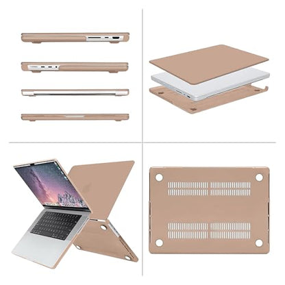 MOSISO Compatible with MacBook Pro 16 inch Case M5 M4 M3 M2 M1 2026-2021 | A3429 A3428 A3403 A3186 A2991 A2780 A2485, Protective Hard Shell Case&Keyboard Cover&Screen Film&Pouch, Bronze Brown - color: Bronze Brown