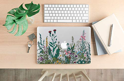 Case for MacBook Air 13-inch Laptop M5 M4 M3 M2 A3449 A3240 A3113 A2681 2026-2022 Release with Touch ID, 3D Effect Matte Clear See Through Hard Cover&Keyboard Cover, Garden Flowers - color: Clear