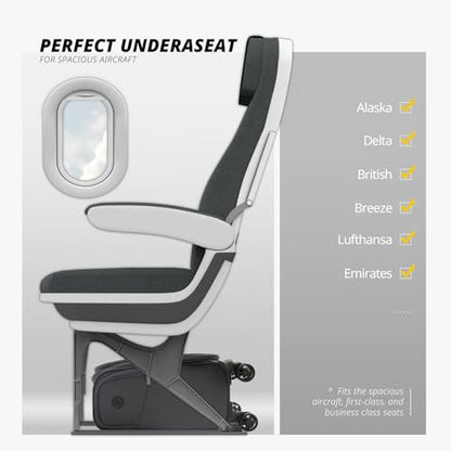 Verage Underseat Carry On Luggage with Wheels,14.5-Inch Plus Underseat | Personal Item Bag,Airline Approved, Laptop Compartment, USB Charging Port - color: Grey, size: 14.5-Inch Plus Underseat