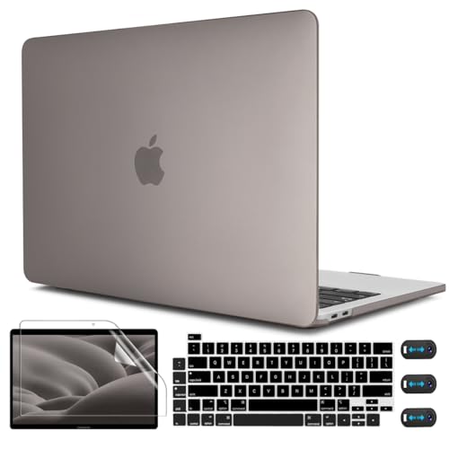 CISSOOK Compatible with MacBook Pro 13 Inch Case Gray 2023 2022 2021-2016 Release Model A2338 M2 M1 A2251 A2289 A1706 Touch Bar, Plastic Hard Shell Case with Keyboard Cover for Pro 13", Matte Gray - color: Matte Gray