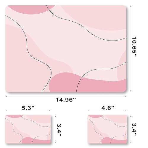 Laptop Decal Sticker Skin Cover, 11.6”12" 13" 13.3" 14" 15" 15.4" 15.6 inch Laptop Netbook Vinyl Skin Sticker Cover Art Notebook PC Reusable Protector (2 Wrist Pad Included), Art Modern Pink - color: Art Modern Pink