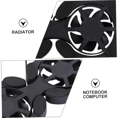 OSALADI Portable Foldable Notebook Cooler with USB Dual Fans Ergonomic Laptop Cooling Pad for Efficient Heat Dissipation and Space Saving Design Black