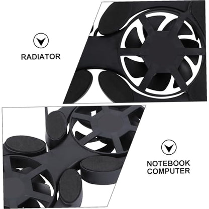 OSALADI Portable Foldable Notebook Cooler with USB Dual Fans Ergonomic Laptop Cooling Pad for Efficient Heat Dissipation and Space Saving Design Black