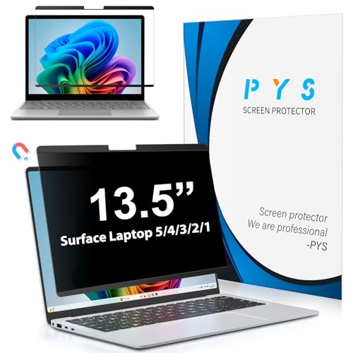 PYS Privacy Screen for Surface Laptop 5/4/3/2/1, 13.5 Inch | Magnetic, Detachable, Privacy Screen Protector, Matte Finish, Anti-Glare - size: SF 13.5 Inch