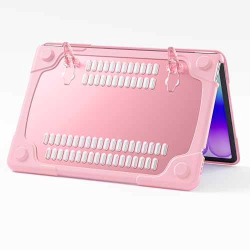 Batianda Heavy Duty Case for MacBook Neo 13 Inch 2026, Blush | Fits Model A3404 A18 Pro Chip, Ergonomic Foldable Stand Holds 22lbs, TPU Bumper, Matte Translucent Shockproof Hard Shell - color: Blush