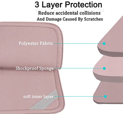 Laptop Sleeve Case 15.6 inch, Durable Shockproof Protective Computer Carrying Cover with Front Pocket, Briefcase Handbags Laptop Sleeve Bag for 15.6 inch HP, Dell, Acer, Asus, Notebook, Pink - color: Pink, size: 15.6 inch