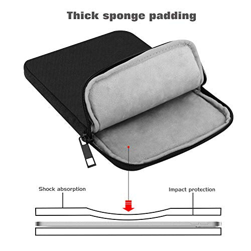 MoKo 13 Inch Tablet Sleeve Bag Polyester Padded Carrying Case Slim Design | Fits New 13inch iPad Air M4 2026, iPad Pro M5/M4/Air M3/M2 13", iPadPro 12.9", Galaxy Tab S8+/S9+ 12.4", Black - color: Black, size: 13 inch