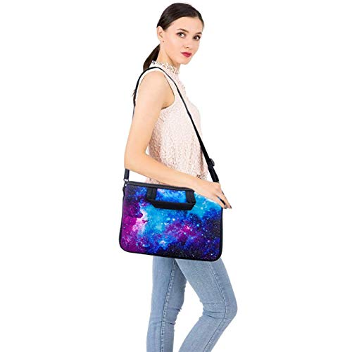 10 inch Messenger Bag Carring Case Sleeve with Handle Accessory Pocket Fits 7 to 10-Inch Laptops/Notebook/ebooks/Kids Tablet/Pad (7-10.2 inch, Galaxy) - color: Galaxy, size: 7-10.2 inch