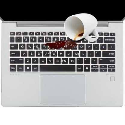 Keyboard Cover for 2026 2025 HP EliteBook 8 G1i G1a 14"& HP EliteBook 6 G1i G1q 14 & HP ProBook 4 G1i G1q 14 inch Laptop Keyboard Cover Protector-Black (NOT FIT EliteBook Ultra 14") - color: Clear