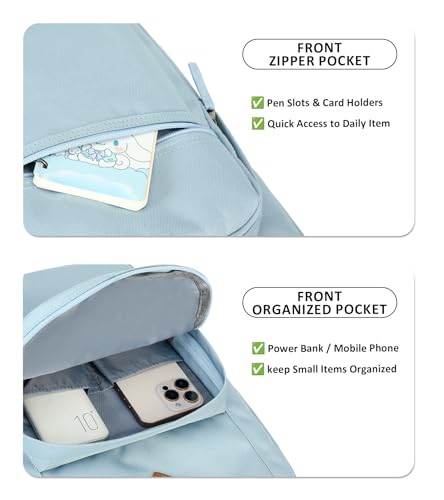 abshoo Classical Basic Womens Travel Backpack For College Men Water Resistant Bookbag (LightsteelBlue) - color: Lightsteelblue, size: 16.5 Inc