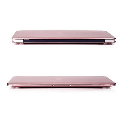 RUBAN Case Compatible with MacBook Air 13 Inch (Models: A1369 & A1466, Older Version 2010-2017 Release), Slim Snap On Hard Shell Protective Cover and Keyboard Cover, Rose Gold - color: Rose Gold
