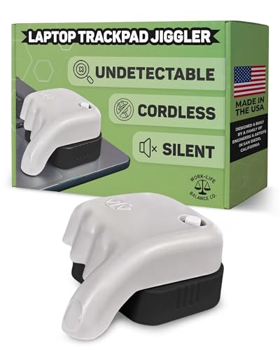 Magic Hand Trackpad Jiggler - Undetectable Natural Touchpad Movement, No USB, No Software, Patented | Mechanical Mouse Mover Made in USA, Keeps Laptop Screen Active, Cordless Silent for Remote Work - color: GREY