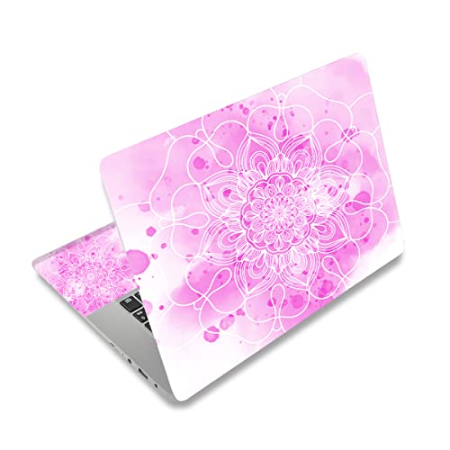 Laptop Notebook Skin Sticker Cover Decal Fits 12 13 13.3 14 15 15.4 15.6 inch Laptop Protector Notebook PC ，Protector Cover for Toshiba Hp Samsung Dell Apple Acer Leonovo Sony Asus Notebook - color: Pink Mandala