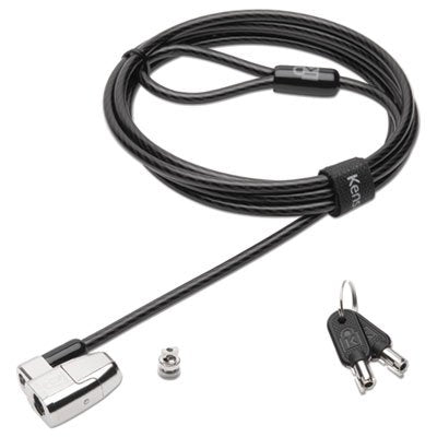 Clicksafe 2.0 Keyed Laptop Lock, 6ft Steel Cable, Silver, Two Keys