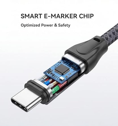 3FT USB C to USB C 3.2 Gen 2 X 2 Video Cable for Monitor, 240 Watt Fast Charging Cable, 20Gbps High Speed Data Transfer Cable, 4k@60Hz Full Function Display Cable for iPhone 17, Laptop, SSD, Hub, eGPU - color: 3FT