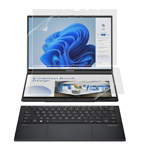 KEANBOLL (4 Pack) Anti-Glare (Matte) Screen Protector for New 2025-2024 ASUS Zenbook Duo Dual 14" 2-in-1 (UX8406) Laptops - (2 Sets - Primary and Secondary Screens)