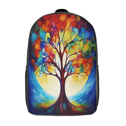 17 Inch Tree Laptop Backpack for Men Women Waterproof Lightweight Travel Backpack Commuter Bag Large Capacity Casual Daypack for Business Trip & Outdoor