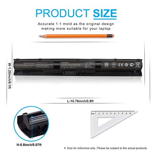 800049-001 KI04 K104 Battery for HP Pavilion 17-g 17t-s 15-ab 15t-ab 15-an 15-ab223cl 15-ab243cl 15-ab247cl 17t-s100 17-g119dx 17-g192dx 17-g133cl 17-g121wm 17-g153us 800009-421 800010-421 800050-001 - size: 38Wh KI04 14.8V