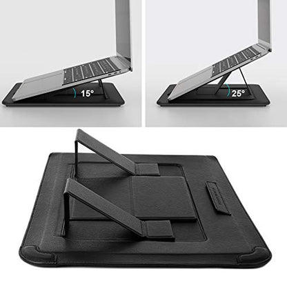 Nillkin Laptop Sleeve 13 inch (3-in-1), MacBook Sleeve with Adjustable Stand & Mouse Pad, 2 Stand Modes, 13 inch Laptop Case, Slim MacBook Accessories for Samsung/Surface/Chromebook/HP 12-14'', Black - color: Black