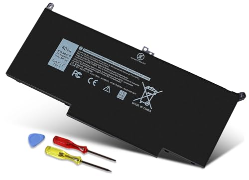 F3YGT Latitude 7480 7490 Battery for Dell Latitude 12 7000 7280 7290 13 7000 7380 7390 P29S002 14 7000 7480 7490 P28S P28S001 P73G P73G002 DM3WC 0DM3WC DM6WC 2X39G KG7VF V4940 451-BBYE 453-BBCF 60Wh - size: F3YGT