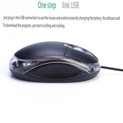 Guiheng 2 Pack Wired Mini Optical Mouse Computer Mouse Ergonomic Mouse with USB Mouse for Laptop PC Desktop mice Compatible with Windows Linux Mac fit for Office Business Home,Kids（Black） - color: 2 pack black