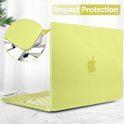 Batianda CrystalMist Case for MacBook Neo 13 Inch 2026, Frosted Citrus | 4-in-1 Bundle Official Color Matched, Frosted Translucent Shell, Anti-Fingerprint Matte Finish, Slim Lightweight Protection - color: Matte Citrus