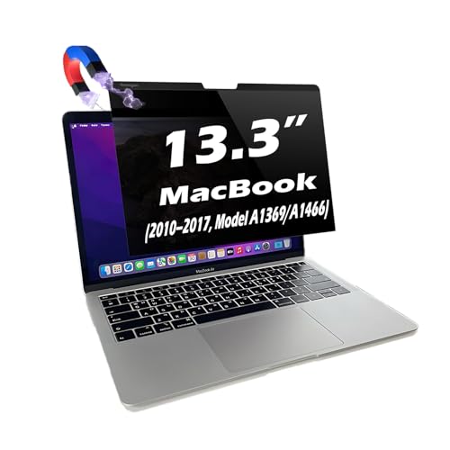 Magnetic Privacy Screen for MacBook Air 13.3" (2010–2017, A1369/A1466) – Anti-Glare, Blue Light Filter, UV Protection, Magnetic Snap-On, Privacy Shield (MacBook Air 13.3"(A1369/A1466)) - size: MacBook Air 13.3"(A1369/A1466)