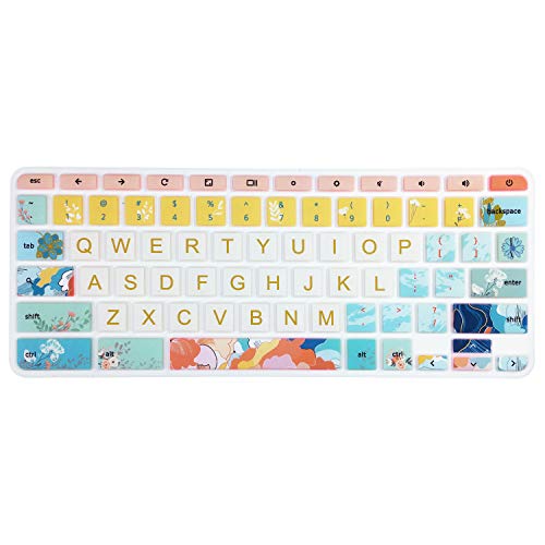 Silicon Keyboard Cover for 11.6" Lenovo Chromebook C330 C340, Flex 11, 100e 300e 500e N20 N21 N22 N23, 14" N42 N42-20, Little Flower - color: Little Flower