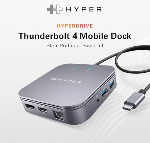 HyperDrive USB-C & Thunderbolt 4 Dual Monitor Dock - 4K60Hz HDMI Thunderbolt Docking Station -7-in-1 Dock - Slim, Portable, Powerful - style: 7-in-1