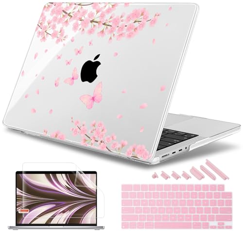 May Chen for 2026 MacBook Pro 14-inch M5 M4 M3 M2 M1 Pro/Max Chip, Release 2026 2025-2021, Model A3427 A3426 A3434 A3112 A3401 A3185, Plastic Hard Shell with Keyboard Cover, Cherry Blossom - color: Cherry blossom