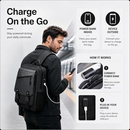 Sling Bag Large Capacity: Crossbody Bag for Men Fits 15.6 Inch Laptop A4 Files with Anti Theft USB Port - color: 7139-black