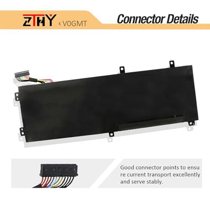 V0GMT 56Wh Laptop Battery Replacement for Dell G7 17 7700 Gaming Vostro 15 | 7500 7590 XPS 7590 9560 9570 Ins 7501 7590 7591 Precision 5520 5530 5540 Mobile Workstation TJDRR 0NYD3W 0NCC3D 0V0GMT 11.4V - size: 9.06*3.43*0.28 inch V0GMT