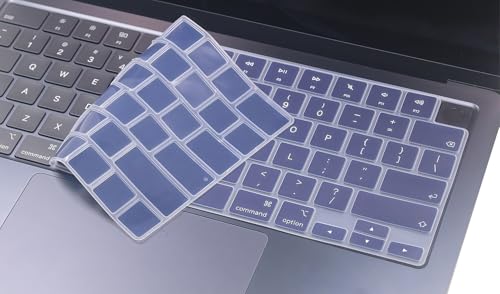 Keyboard Skin Compatible for 2026 MacBook Neo 13" A3404, Air 15.3" 13.6" M5 M4 M3 M2 A3448 A3241 A3114 A2941 A3449 A3240 A3113 A2681, MacBook Pro 14 16 inch M5 M4 M3 M2 M1 A3426 A3427 A3434 (Indigo) - color: Indigo Blue